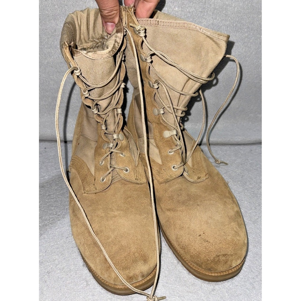Vibram Gortex Beige Military US Army Flight Combat Boots Mens Sizeโ Unk